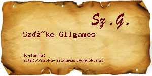 Szőke Gilgames névjegykártya